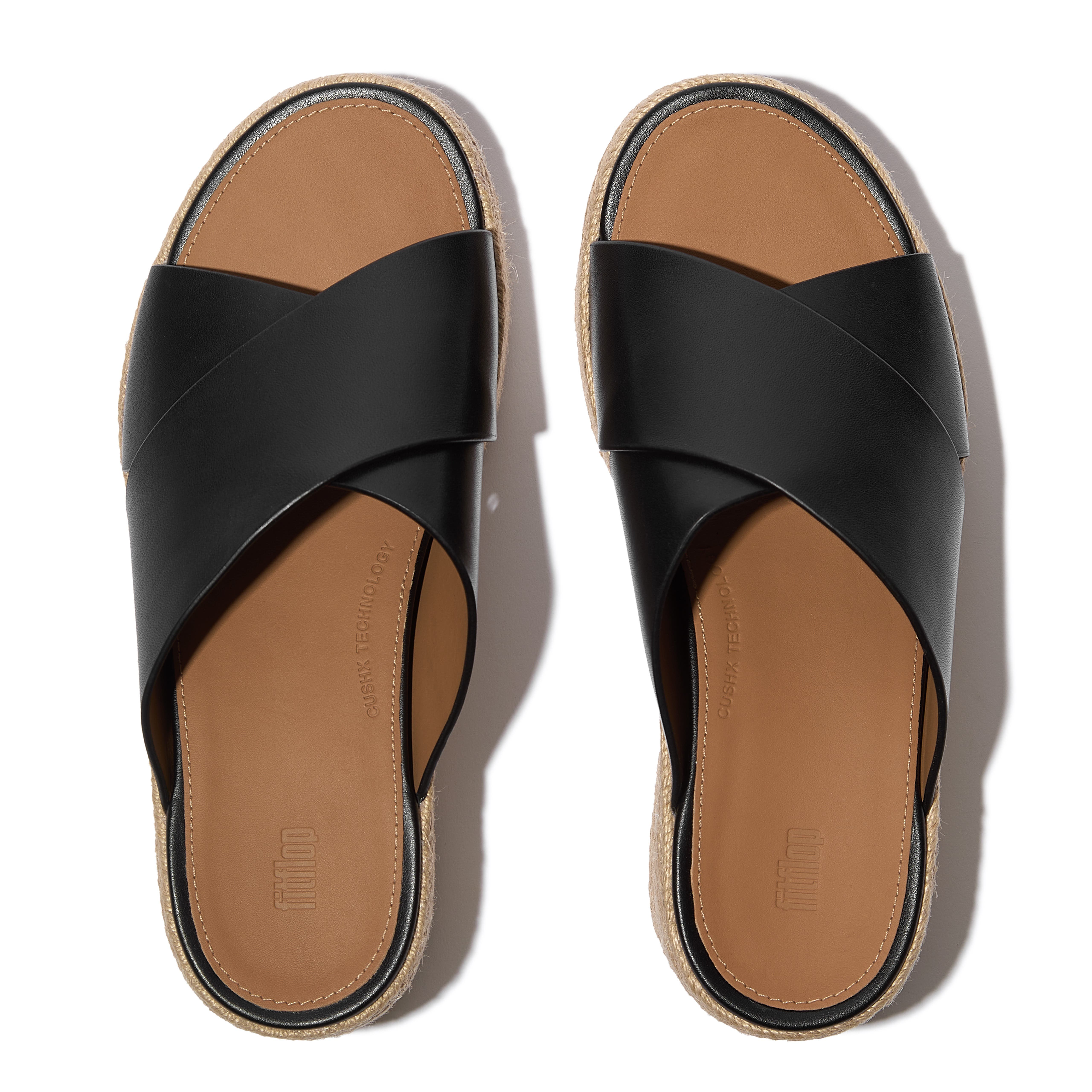 FitFlop Platfforms Espadrille Slides, Alternate, color, Black