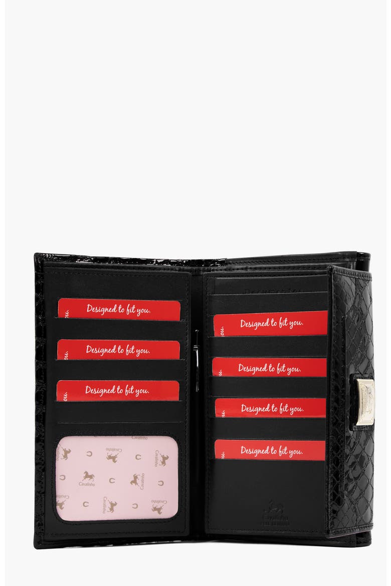 Gallop Patent Leather Wallet 206, Alternate, color, Black
