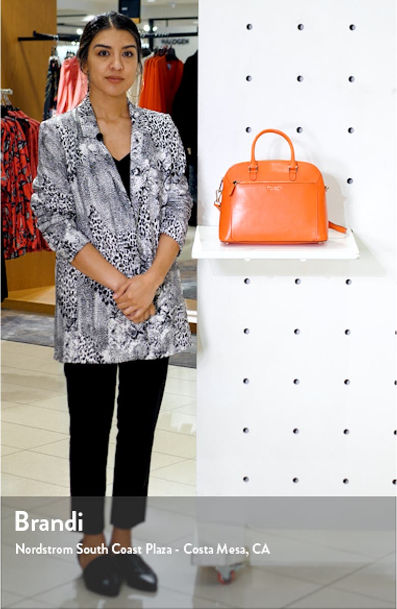 medium louise leather dome satchel, sales video thumbnail