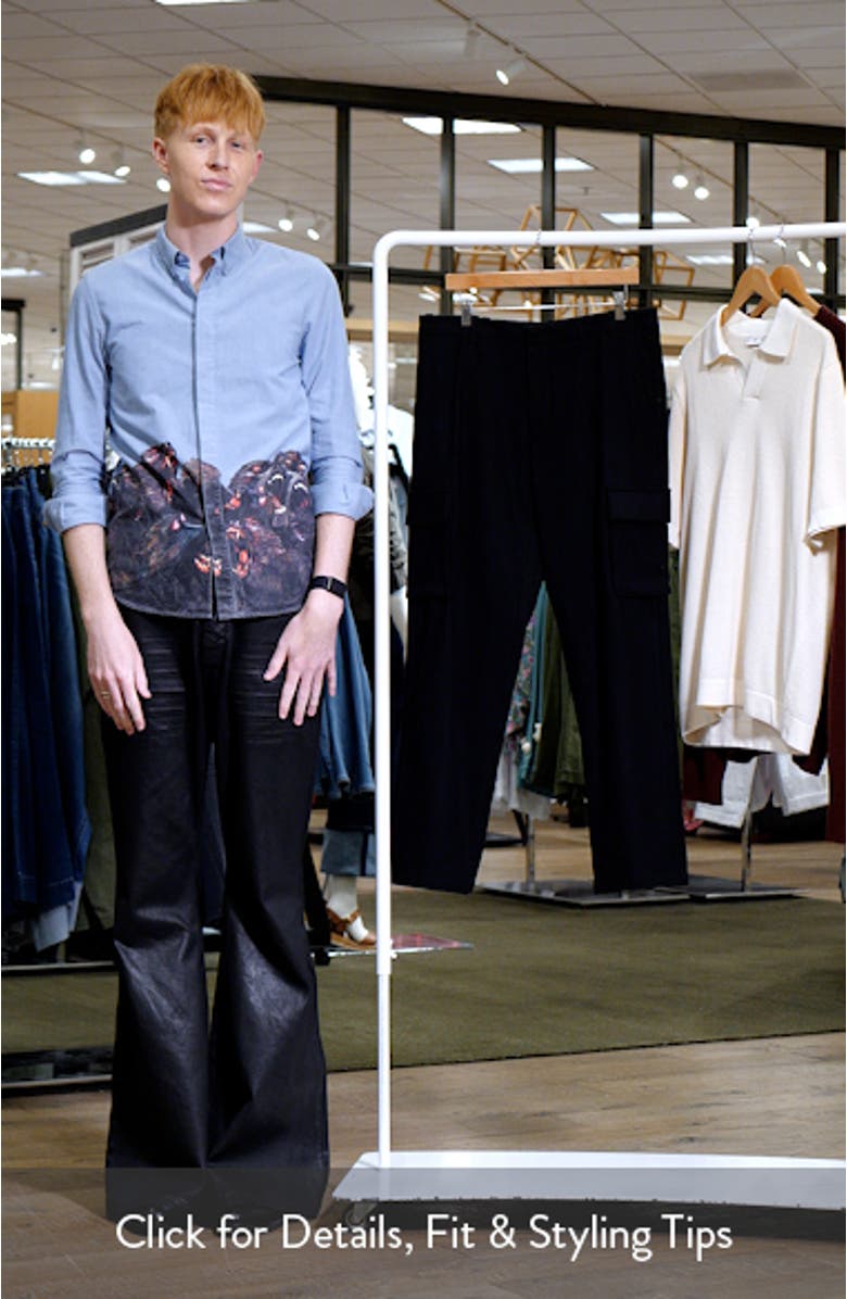 Wool Blend Flannel Cargo Pants, sales video thumbnail