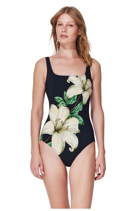 Yuri Flower Square Neck One Piece
