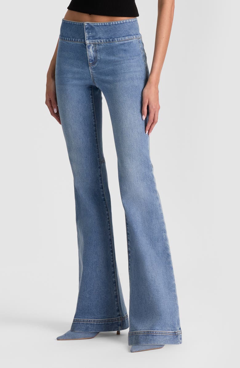 Alice + Olivia Hot Mid Rise Bootcut Jeans, Alternate, color, Celine Vintage