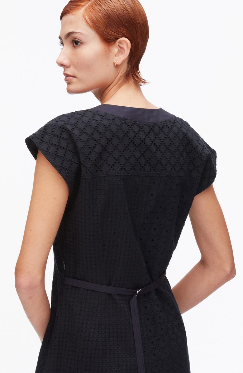 3.1 Phillip Lim Patchwork Broderie Anglaise Dress, Alternate, color, Midnight