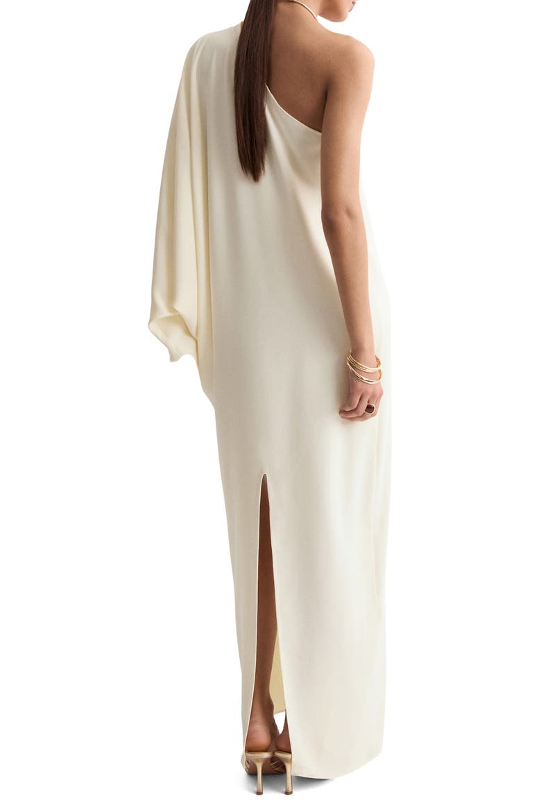One-Shoulder Maxi Dress, Alternate, color, ECRU