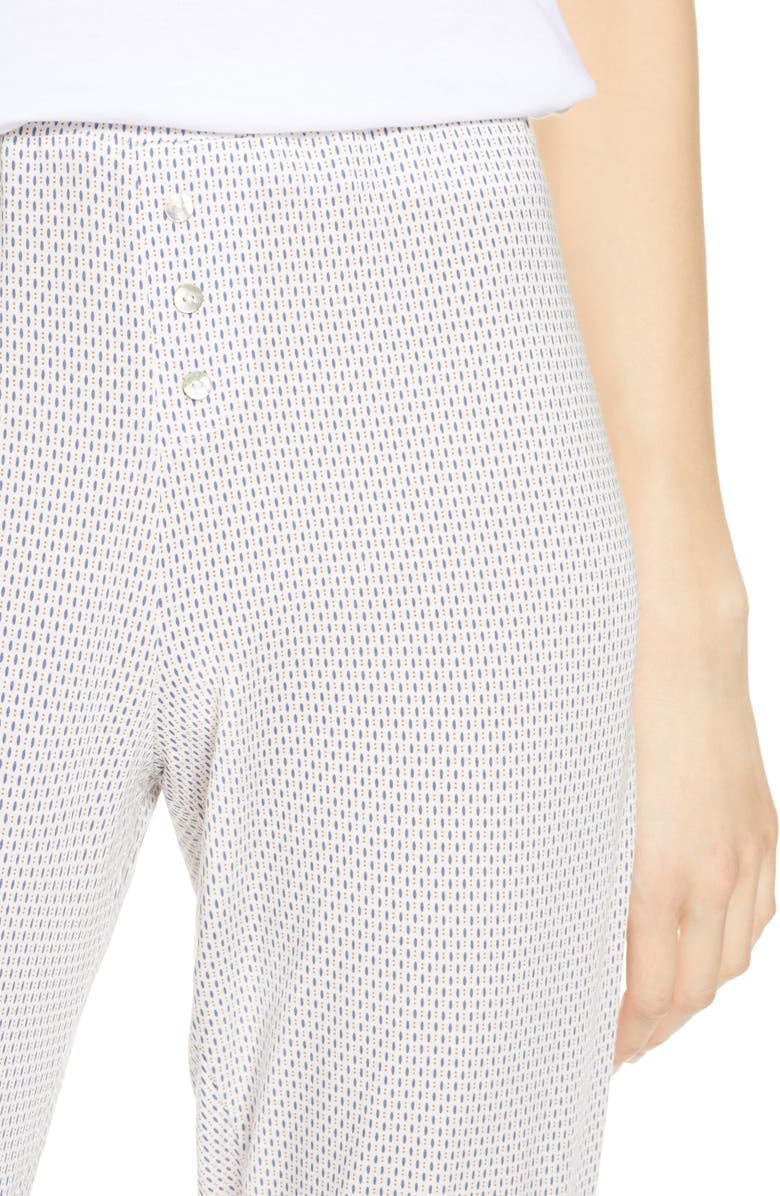 Eberjey Geo Dots Crop Lounge Pants, Alternate, color, 
