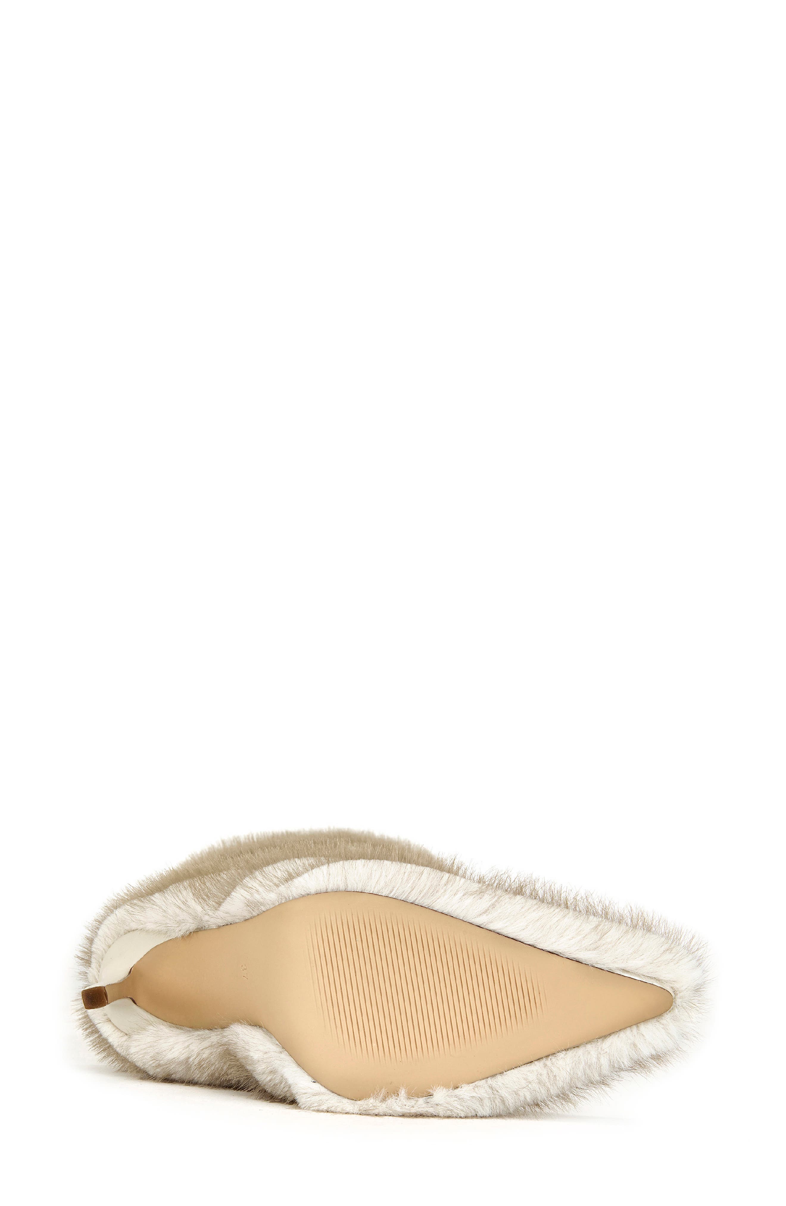 AZALEA WANG Augusto Faux Fur Knee High Boot, Alternate, color, Beige