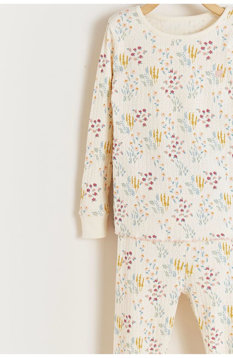 Babycottons Premium Cotton Chloe Ribbed Snug 2PC Pajamas For Toddler, Alternate, color, Multicolor