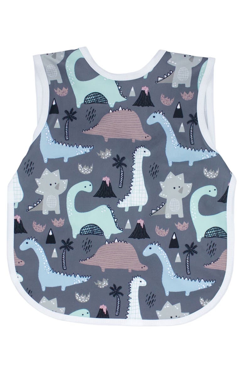 x BapronBaby Delilah Dinosaur Apron & Feeding Mat Set, Alternate, color, MULTI SAGE