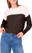 Vince Camuto Extended Shoulder Colorblock Sweater