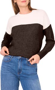 Vince Camuto Extended Shoulder Colorblock Sweater