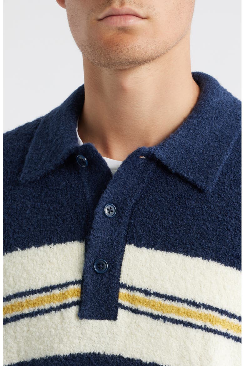 Stripe Oversize Polo Sweater, Alternate, color, NAVY CHAD STRIPE