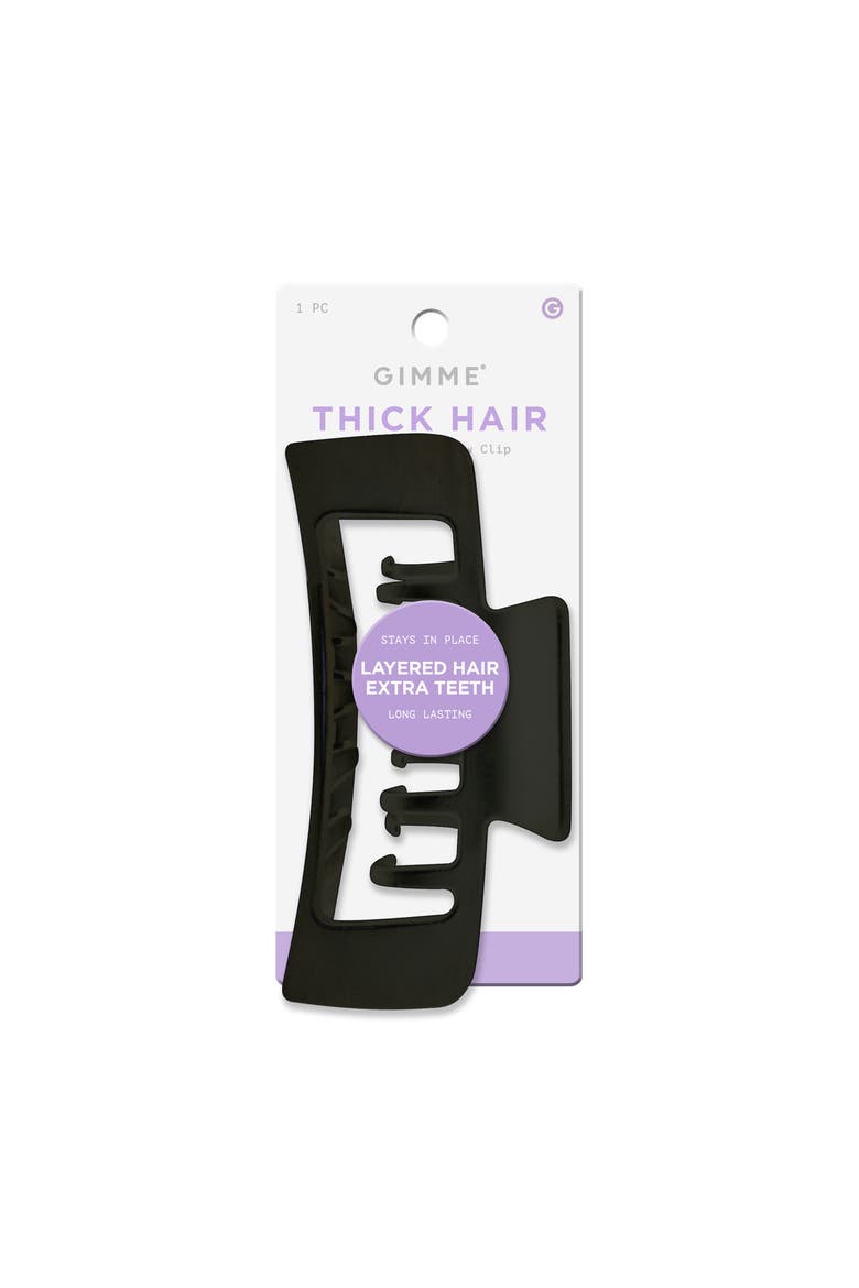 XL Rectangle Claw Clip for Thick Hair, Main, color, Black