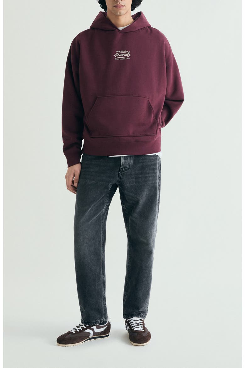 Oversized Hoodie, Alternate, color, Burgundy