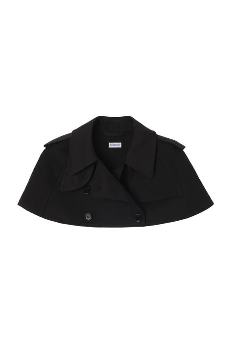 Gabardine Trench Capelet