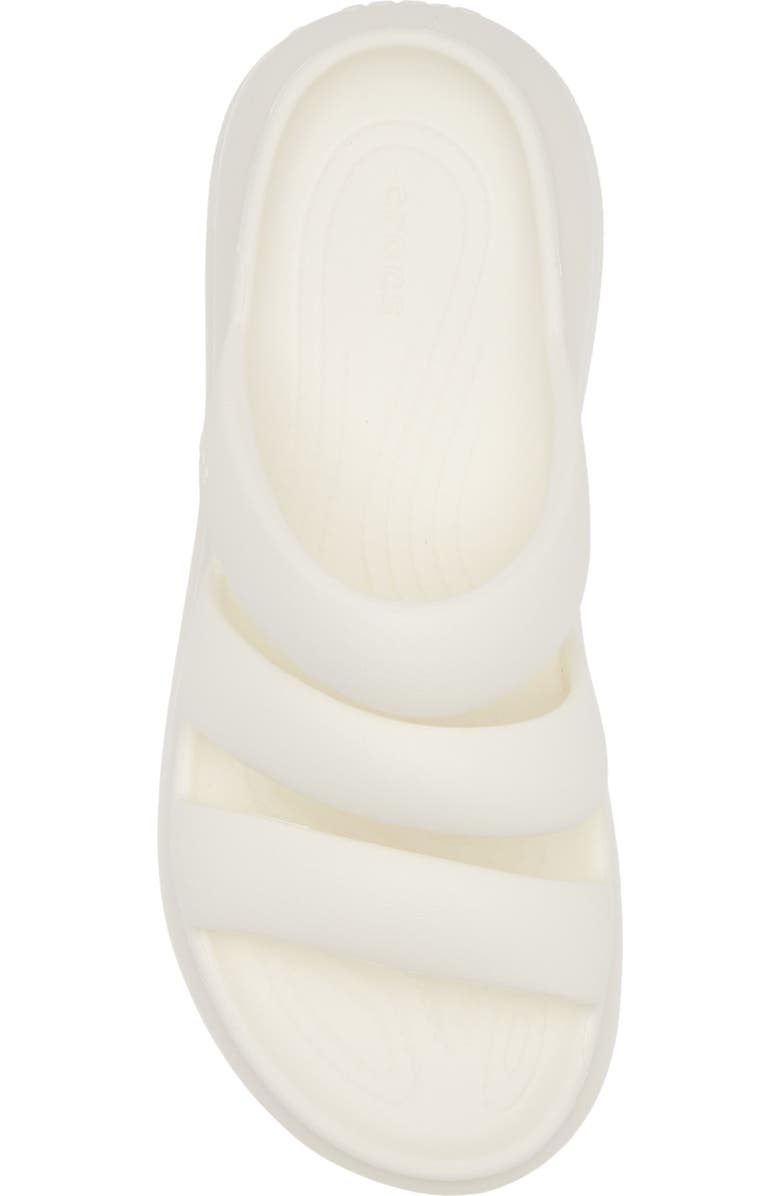 CROCS Mega Crush Platform Wedge Sandal, Alternate, color, Chalk