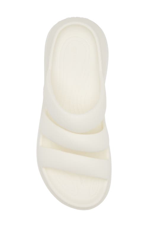 Crocs Mega Crush Platform Wedge Sandal In Chalk