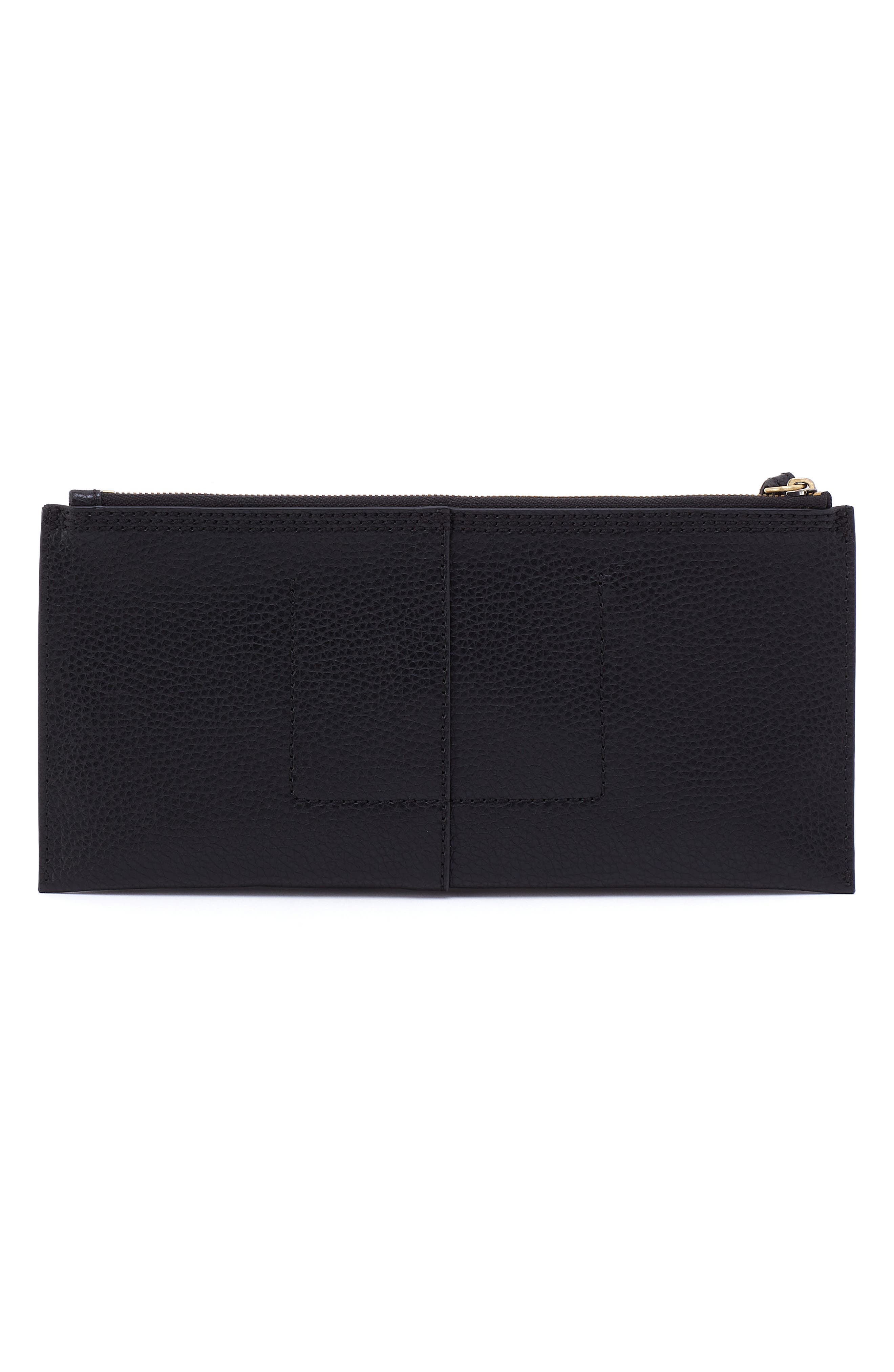 Large Vida Leather Wristlet, Alternate, color, BLACK  BISCUIT