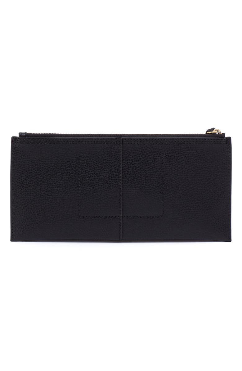 HOBO Large Vida Leather Wristlet, Alternate, color, Black Biscuit