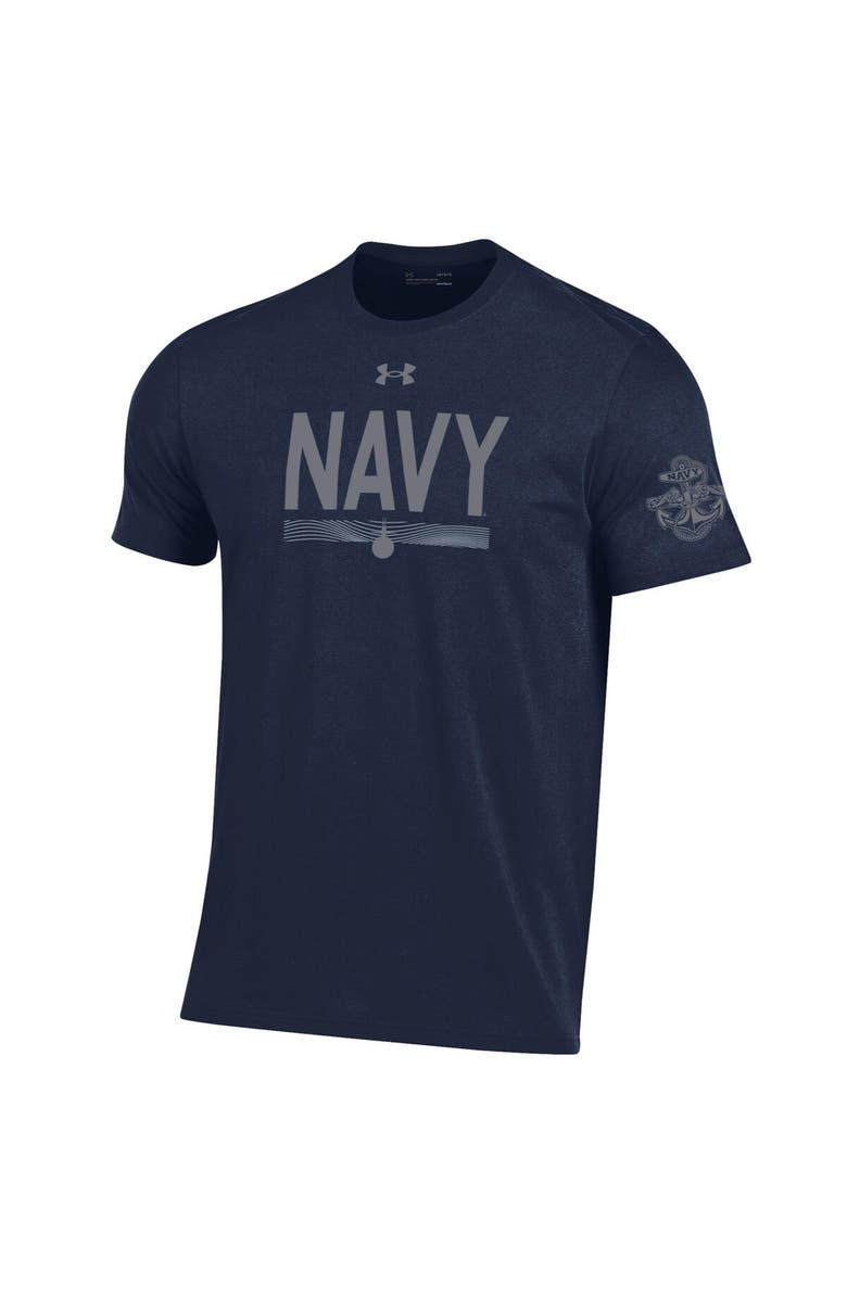 Under Armour Men's Under Armour Navy Navy Midshipmen Silent Service T-Shirt, Alternate, color, 