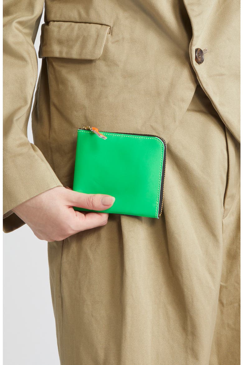 Super Fluo Half Zip Wallet, Alternate, color, BLUE/GREEN