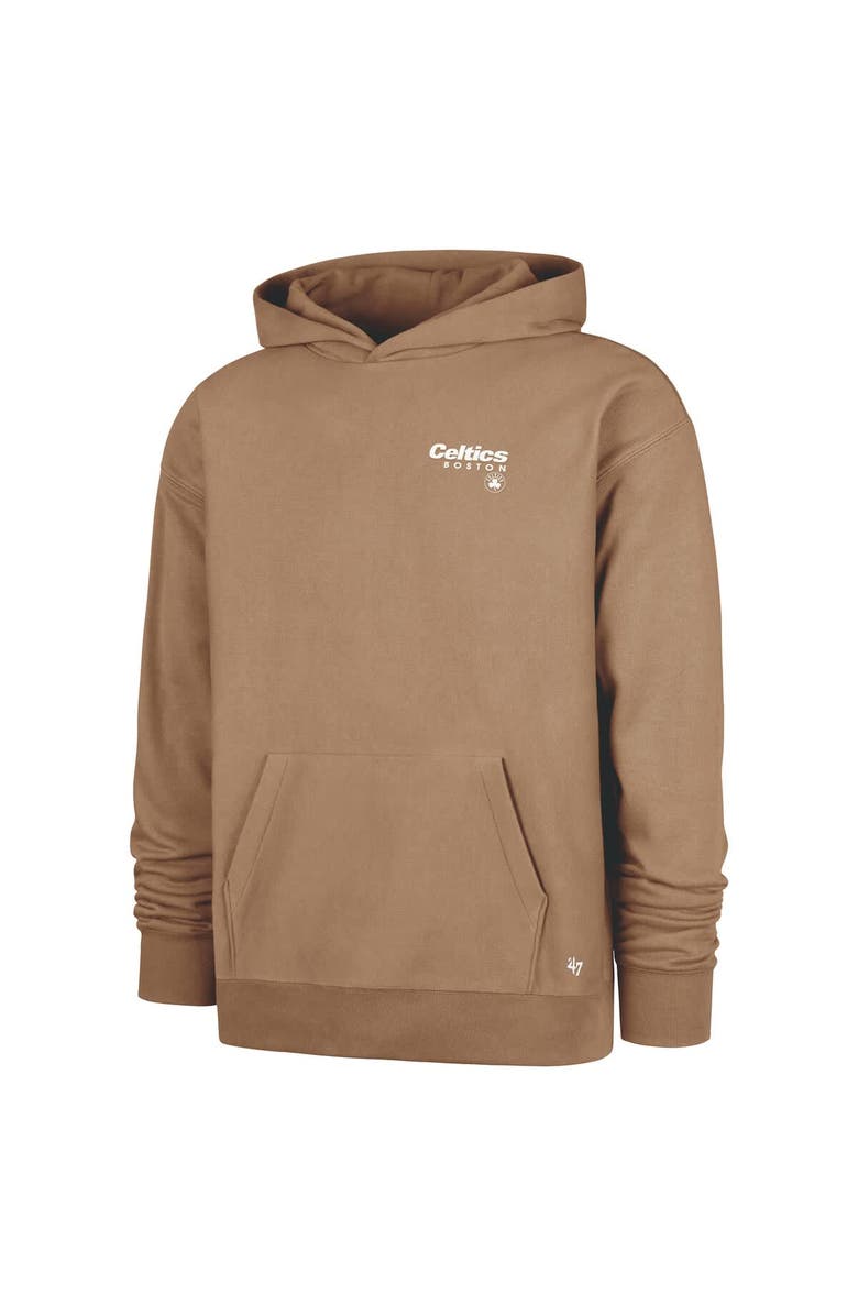 '47 Men's '47 Khaki Boston Celtics Triple Double Foundation Premium Hoodie Sweatshirt, Alternate, color, Khaki