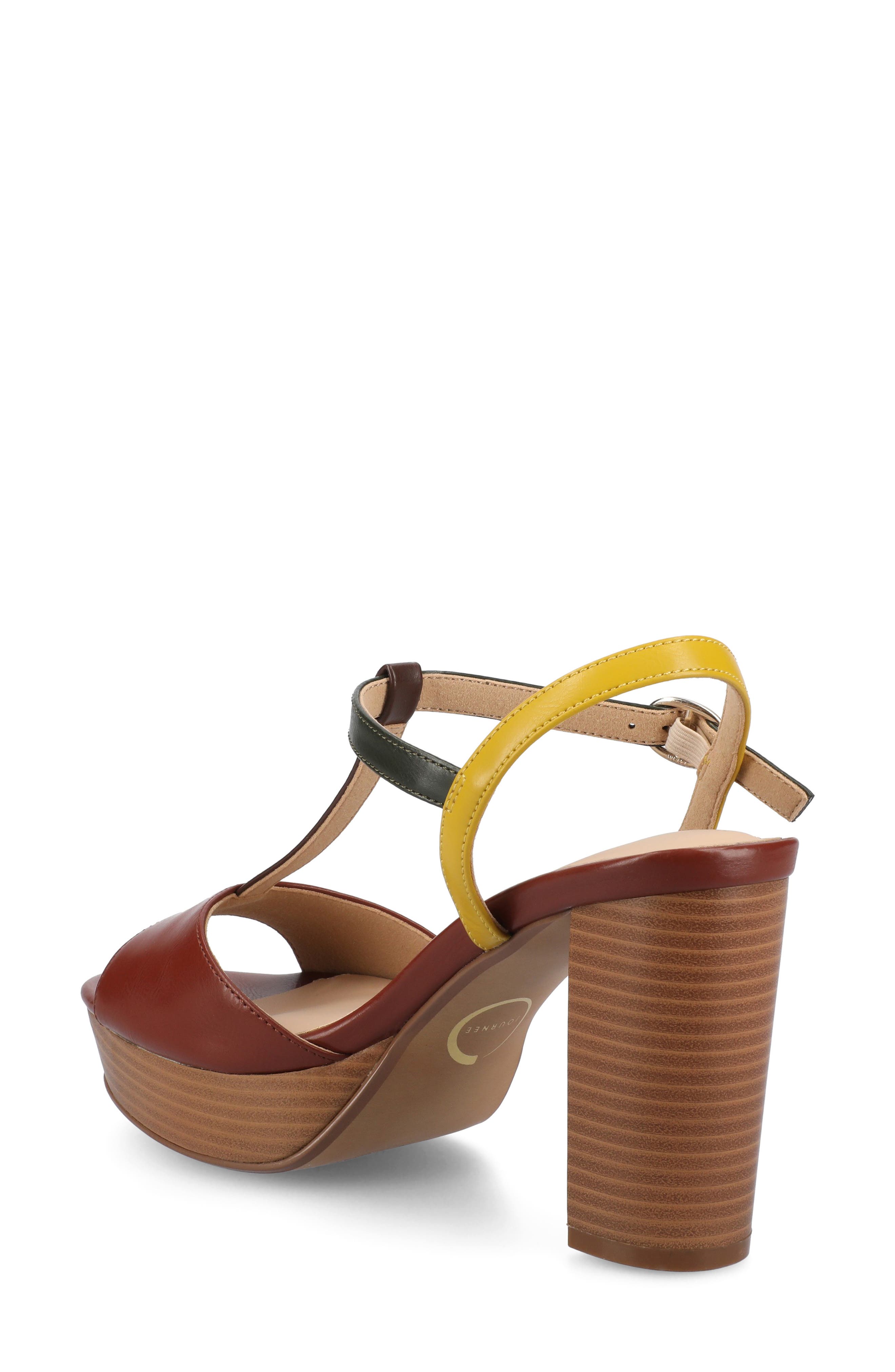 Journee Collection Lavine Slingback Flat Sandal, Alternate, color, Brown Multi