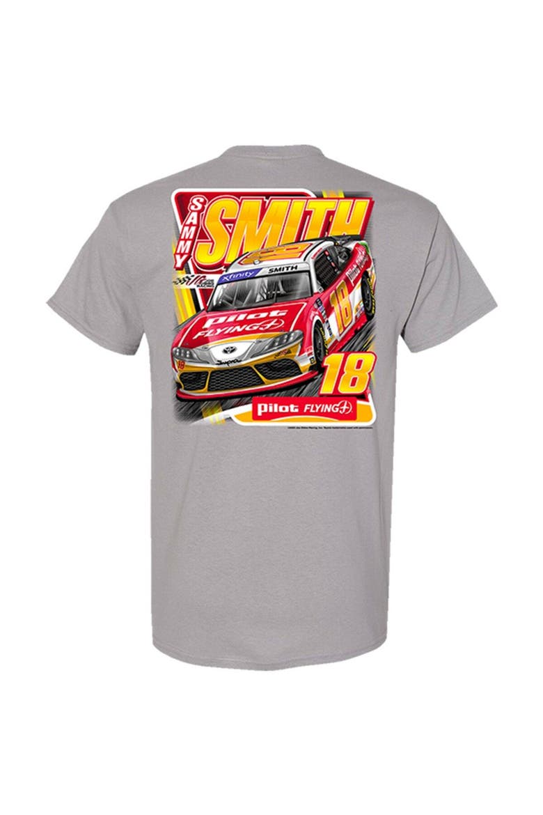 Men's Joe Gibbs Racing Team Collection  Gray Sammy Smith 2023 #18 Pilot/Flying J T-Shirt, Alternate, color, Gray