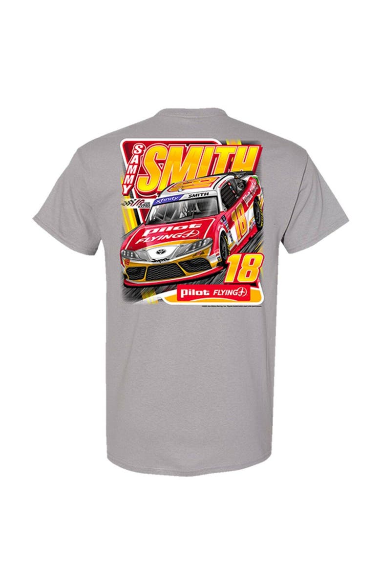 JOE GIBBS RACING TEAM COLLECTION Men's Joe Gibbs Racing Team Collection Gray Sammy Smith 2023 #18 Pilot/Flying J T-Shirt, Alternate, color, Gray