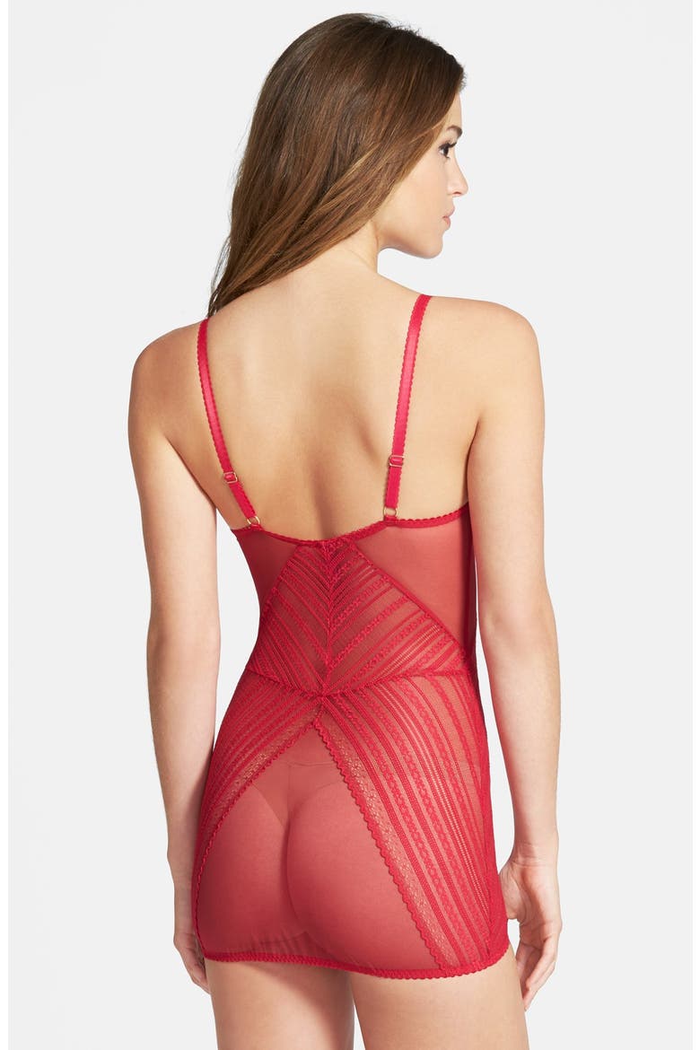 L'Agent by Agent Provocateur 'Esma' Lace Slip, Alternate, color, CLARET