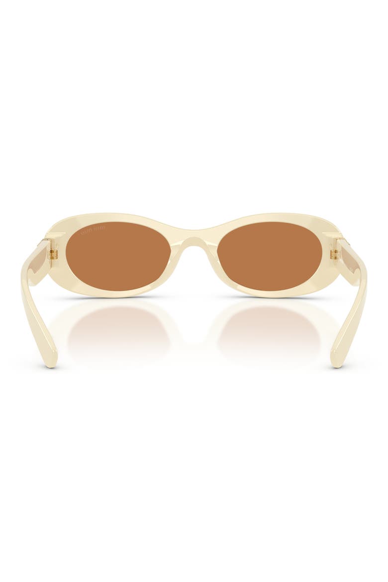 50mm Oval Sunglasses, Alternate, color, MILK / BROWN