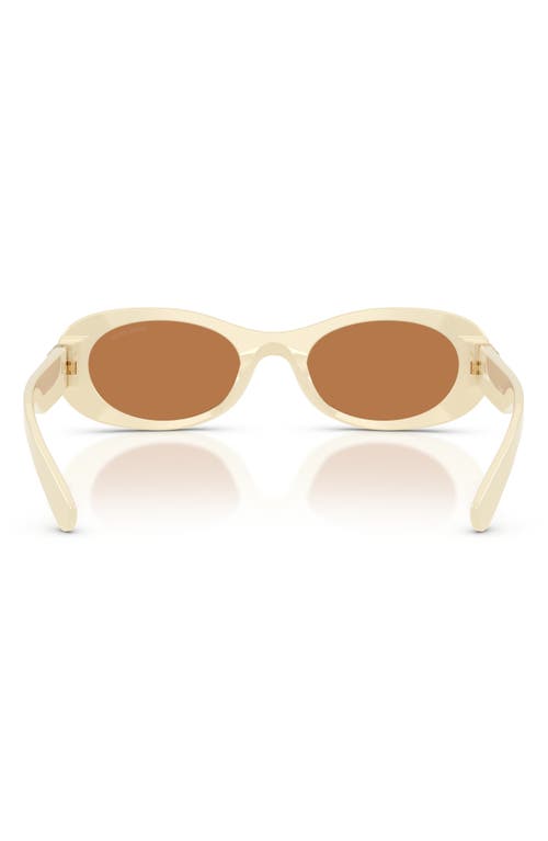 Miu Miu 50mm Oval Sunglasses In Neutral