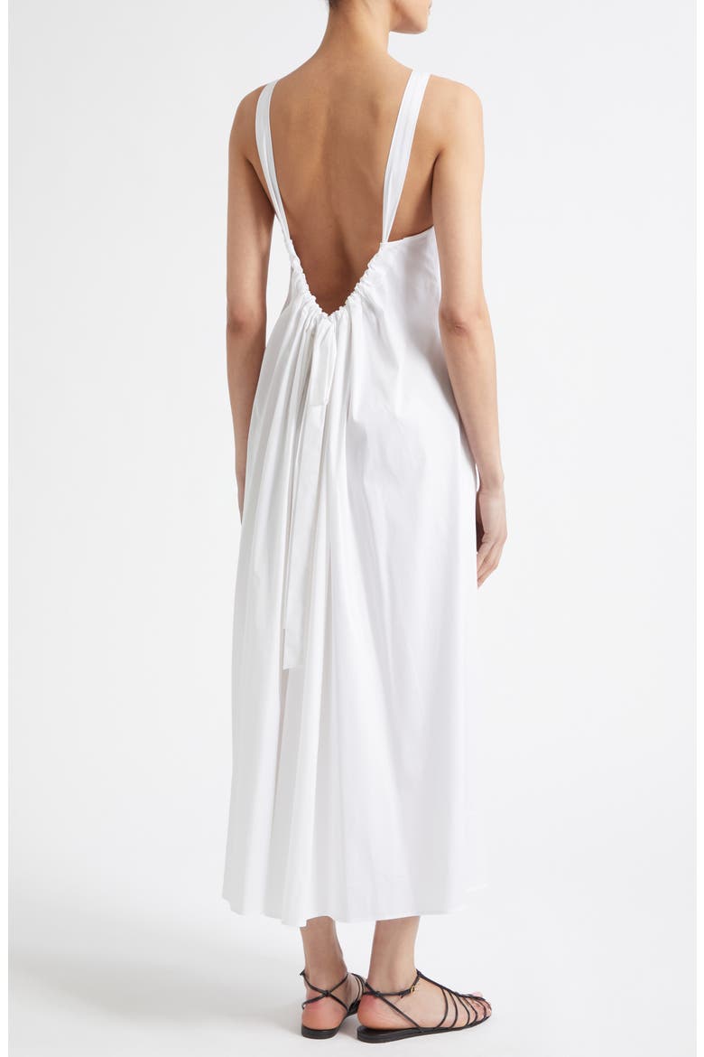Cotton Blend Stretch Poplin Sundress, Alternate, color, OPTICAL WHITE