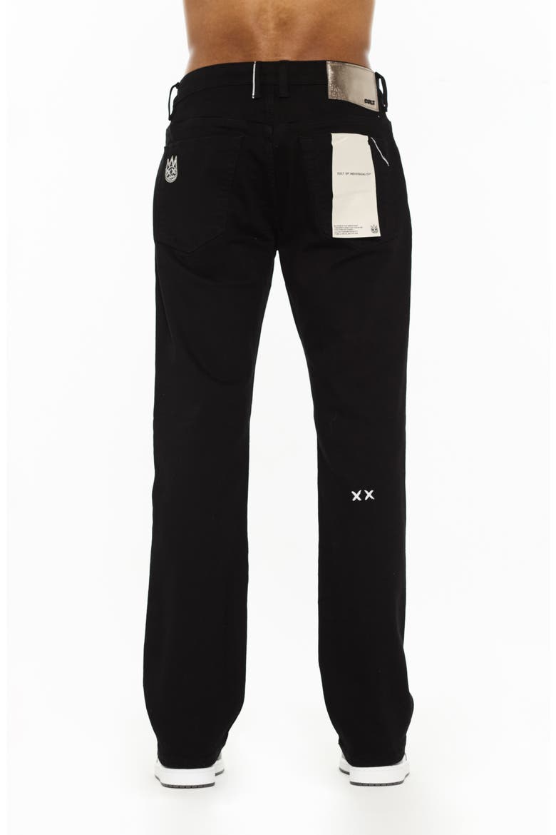 Rebel Straight Leg Jeans, Alternate, color, SOLID BLACK