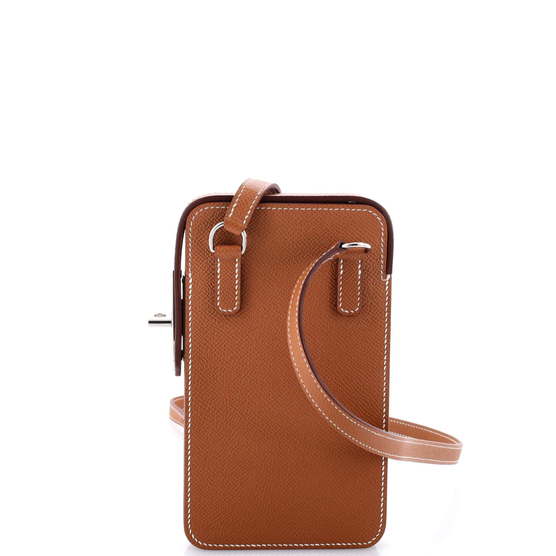 Pre-Owned Hermes Hac a Box Phone Case Epsom, Alternate, color, Gold