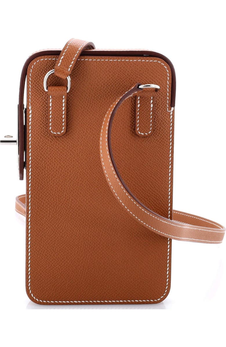 Pre-Owned Hermes Hac a Box Phone Case Epsom, Alternate, color, Gold