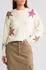 Rails Zoey Star Intarsia Cotton Blend Sweater