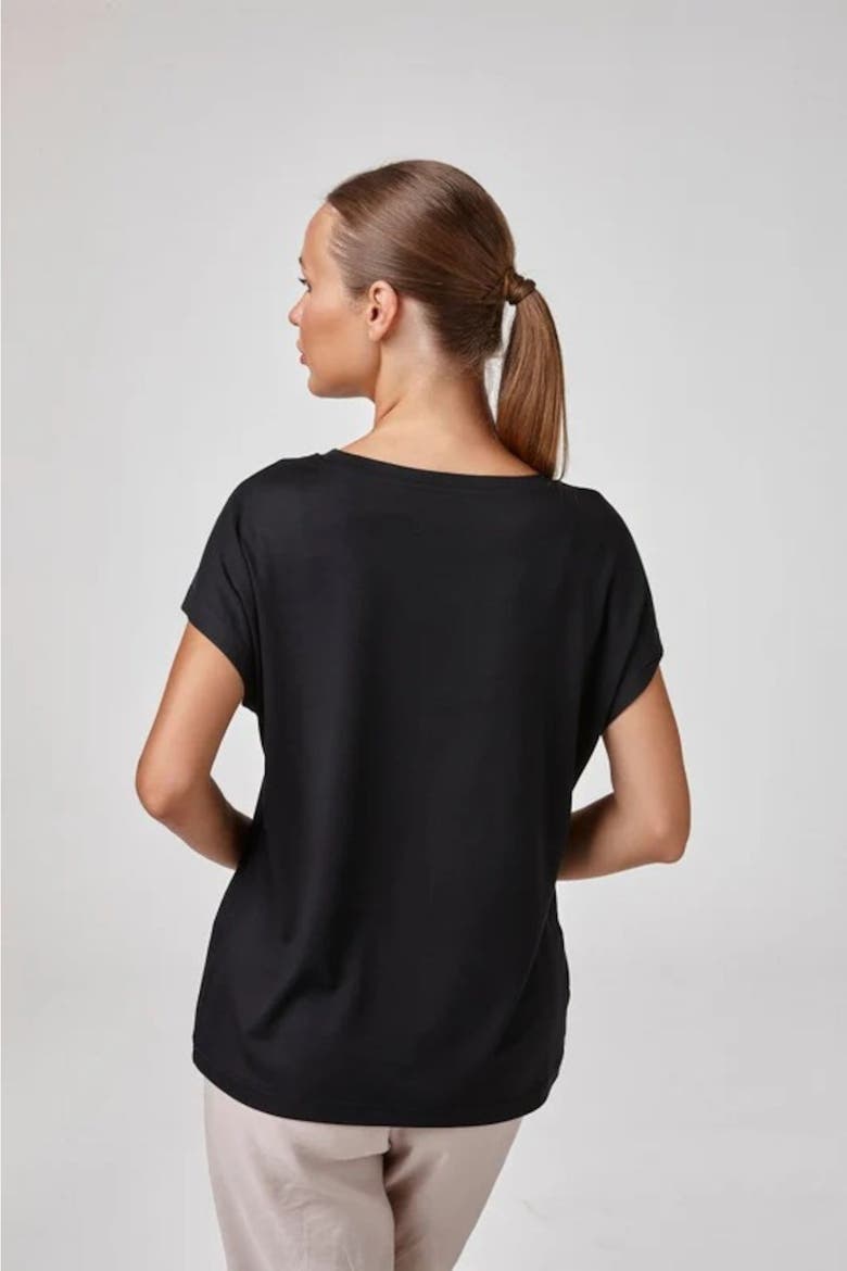 Liona Modal Blend Soft Stretch Everyday Top, Alternate, color, Black