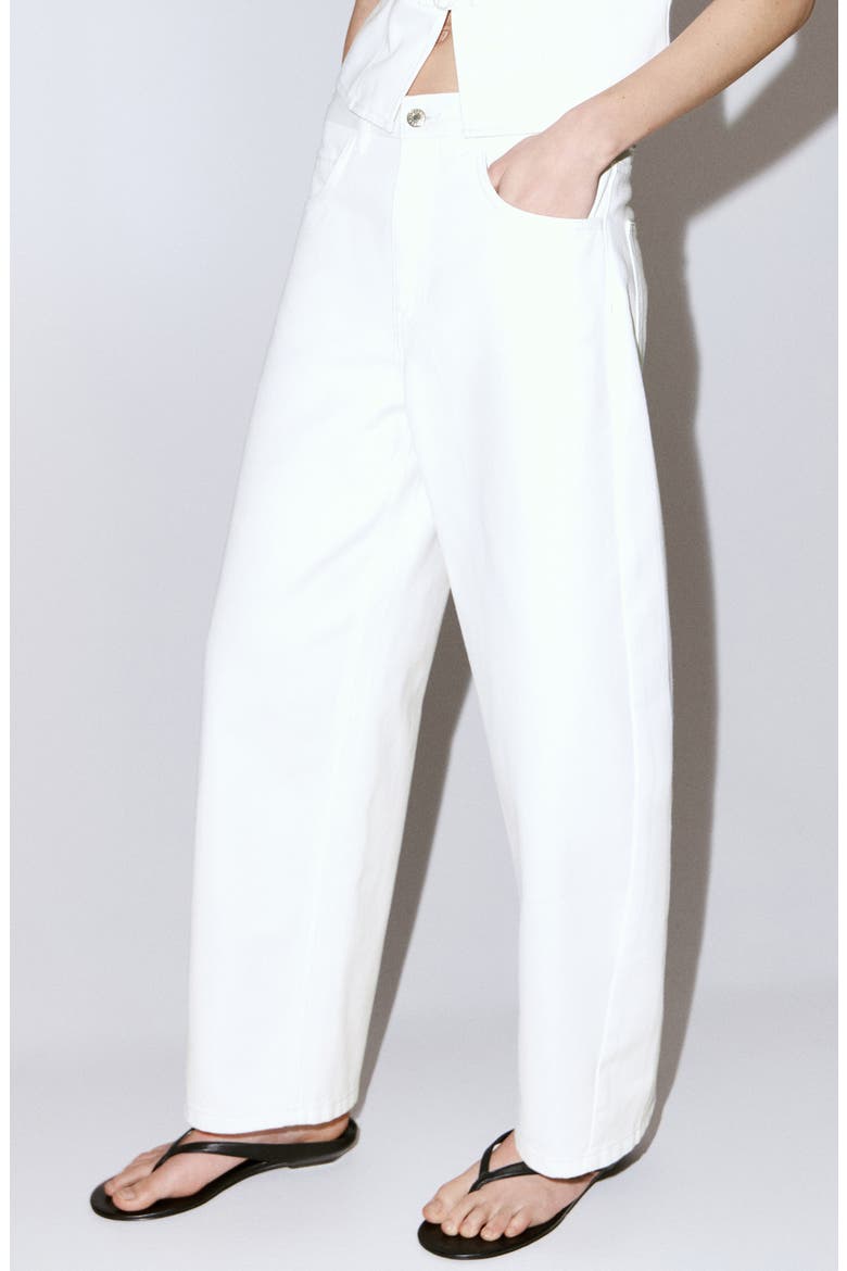 Bimba Barrel Jeans, Main, color, WHITE