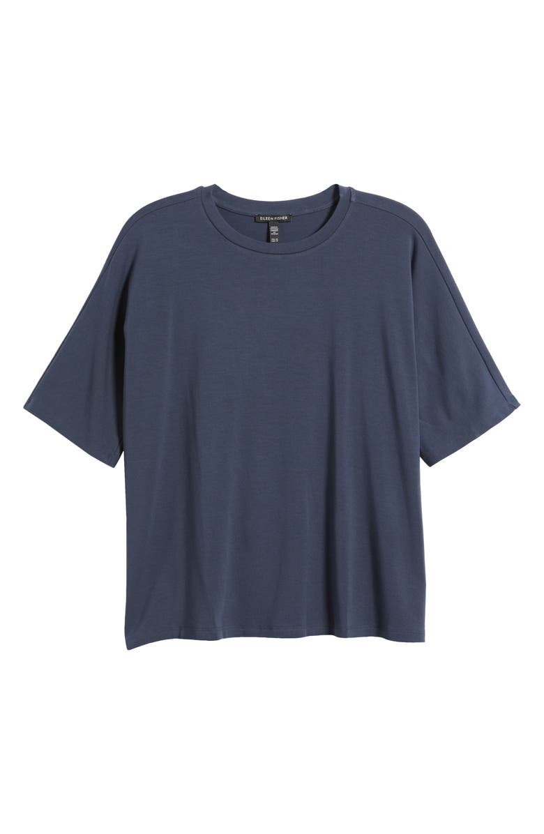 Eileen Fisher Boxy Crewneck T-Shirt, Alternate, color, Ocean