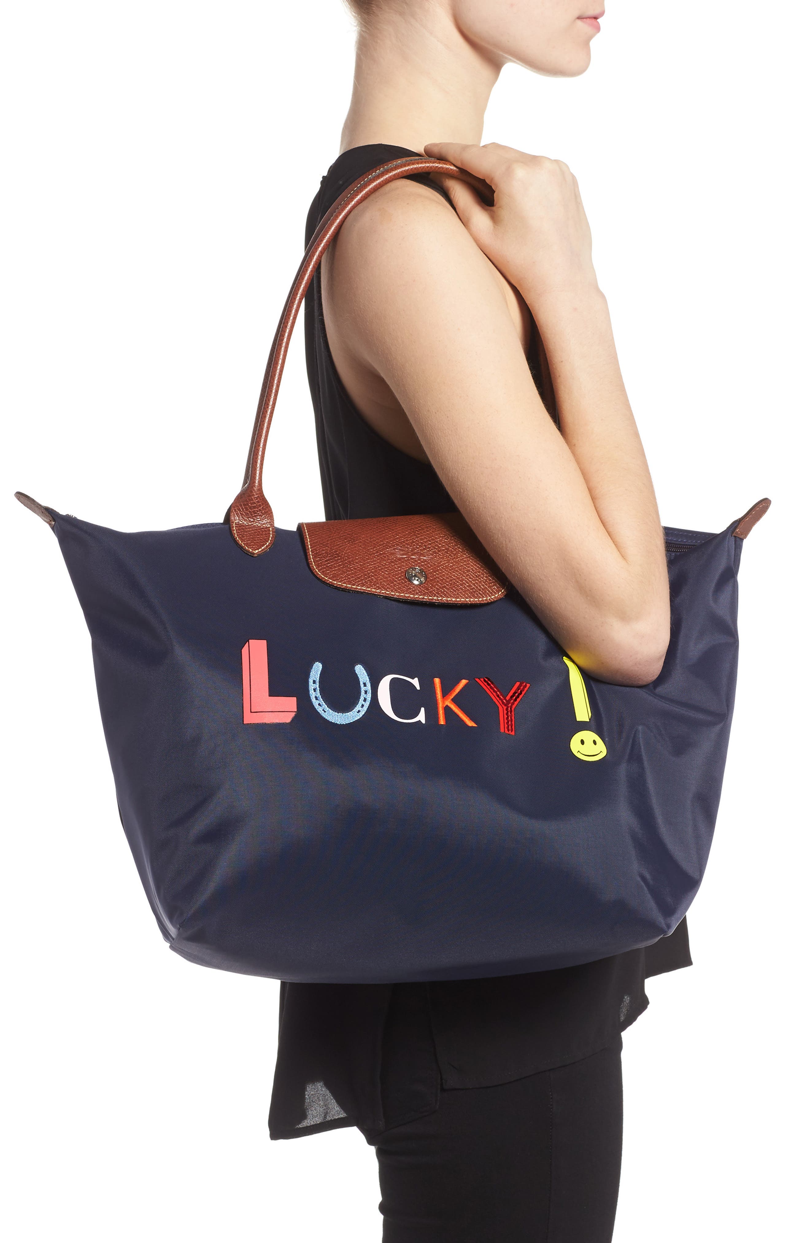 Longchamp Le Pliage Lucky Tote, Alternate, color, 