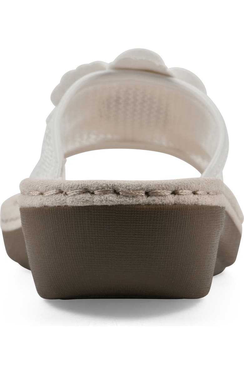 CLIFFS BY WHITE MOUNTAIN Chill Slide Sandal, Alternate, color, White Fabric