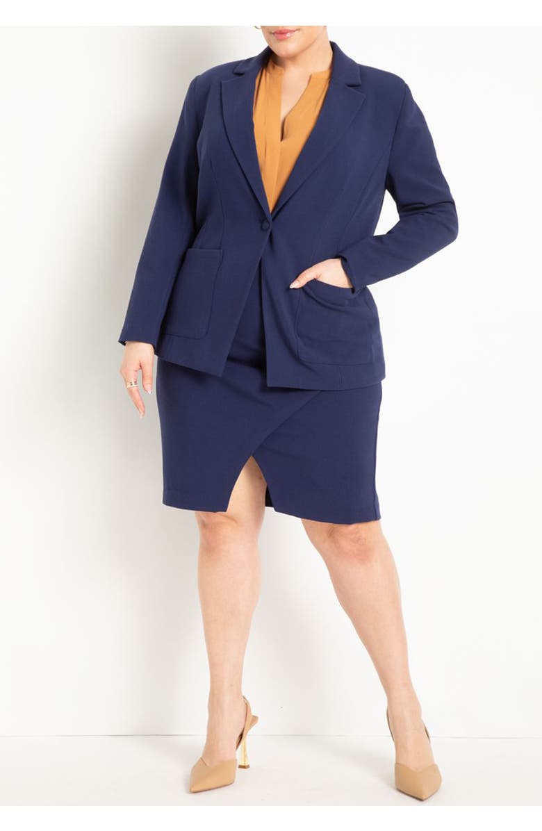 ELOQUII The 365 Suit Patch Pocket Blazer, Alternate, color, Ocean Cavern