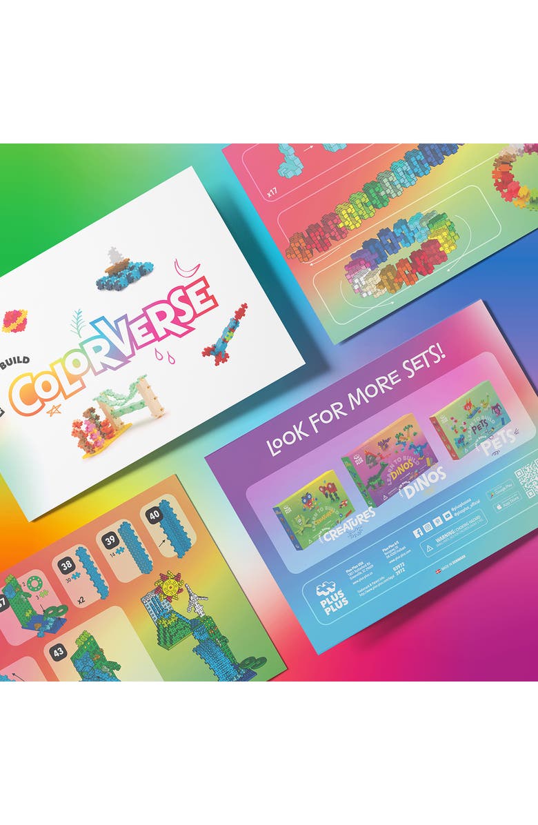 Plus-Plus USA Learn to Build Colorverse, Alternate, color, Rainbow Multi