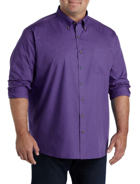 Big & Tall Easy-Care Solid Sport Shirt