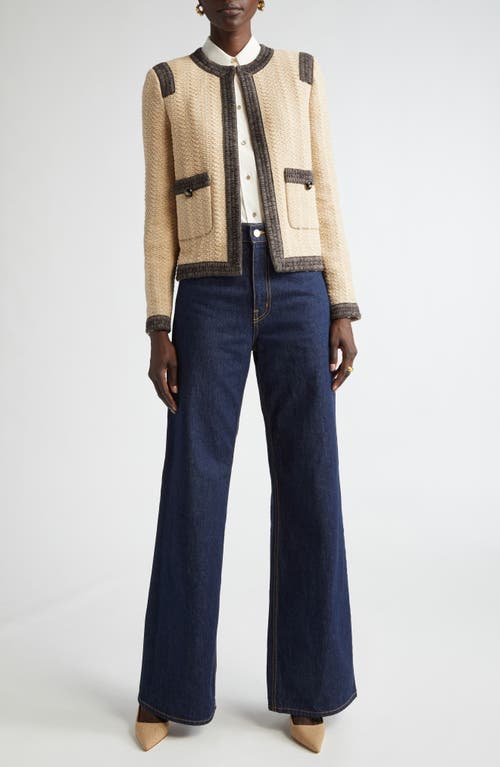 St John St. John Collection Paseo Nonstretch Denim Wide Leg Jeans In Rinse