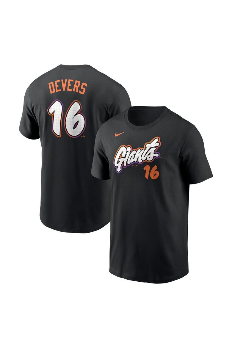 Men's Nike Rafael Devers Black San Francisco Giants 2025 City Connect Fuse Name & Number T-Shirt, Alternate, color, Black