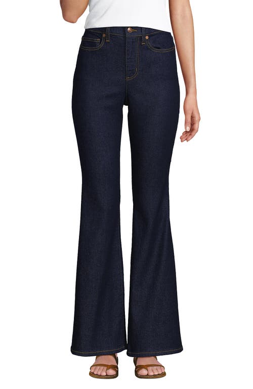 Lands' End Denim High Rise Skinny Flare Jeans In River Rinse