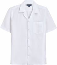 Vilebrequin Men's Linen Solid Bowling Shirt