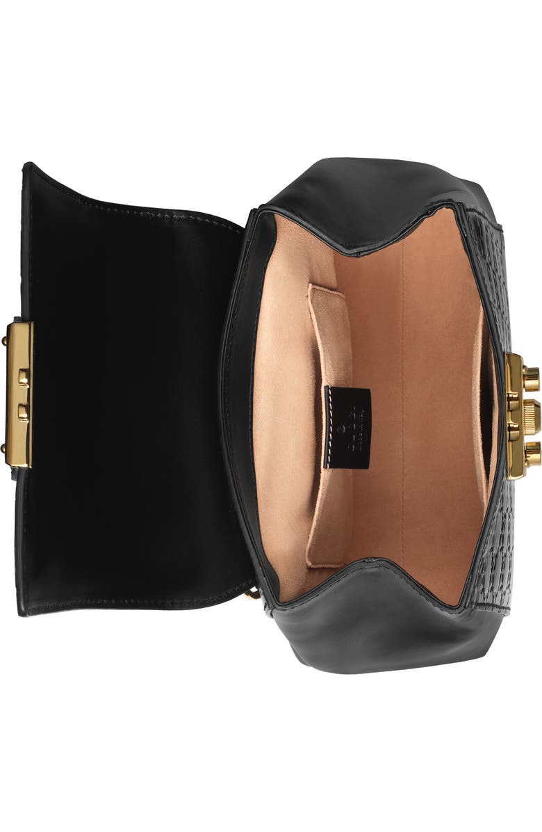 Gucci GG Supreme Leather Padlock Backpack, Alternate, color,