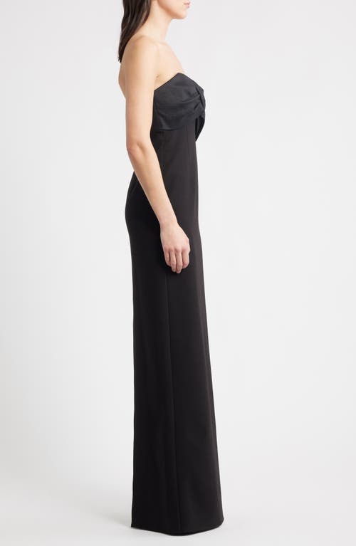 Likely Minka Strapless Column Gown In Black